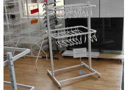 Вішало-стійка для одягу двостороння L0.9хH1,4 біла (збірка 2)